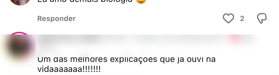 Comentário de aluno sobre o Bio X